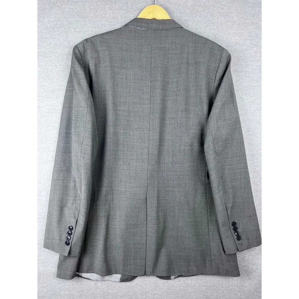 Brooks Brothers 346 Explorer Fitzgerald Fit‎ Grey Wool Blend Suit Jacket 46L